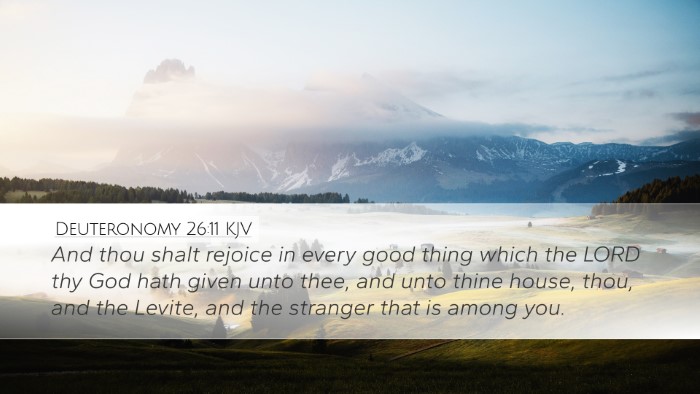 Deuteronomy 26:11 KJV Desktop Wallpaper - And thou shalt rejoice in every good thing which - Desktop Bible Verse Wallpaper
