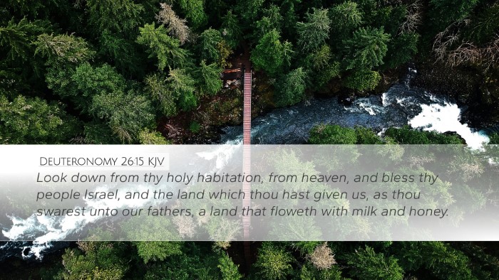 Deuteronomy 26:15 KJV Bible Verse Image