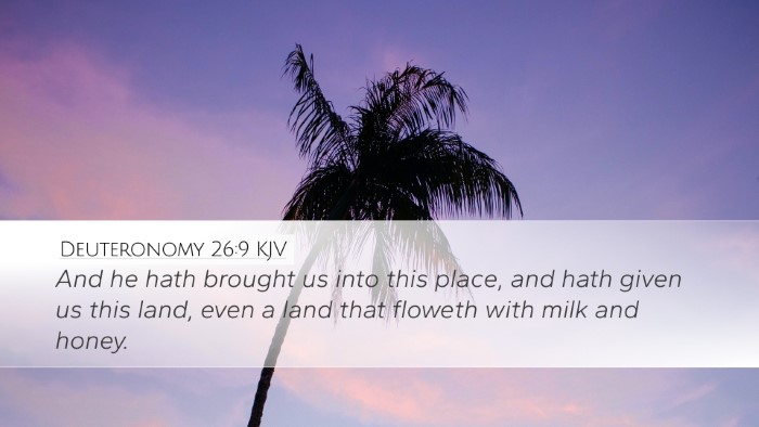 Deuteronomy 26:9 KJV Bible Verse Image