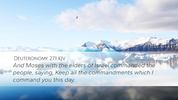 Deuteronomy 27:1 KJV Bible Verse Image