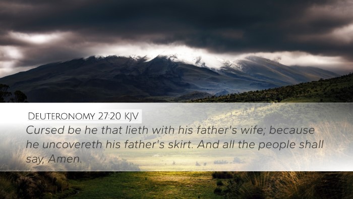 Deuteronomy 27:20 KJV Bible Verse Image