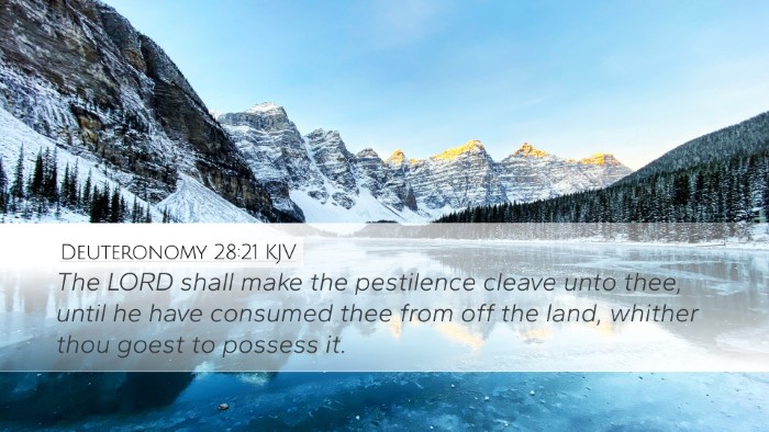 Deuteronomy 28:21 KJV Bible Verse Image