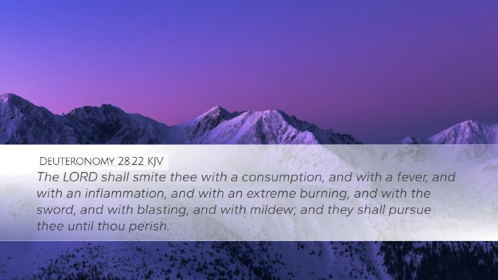 Deuteronomy 28:22 KJV Bible Verse Image