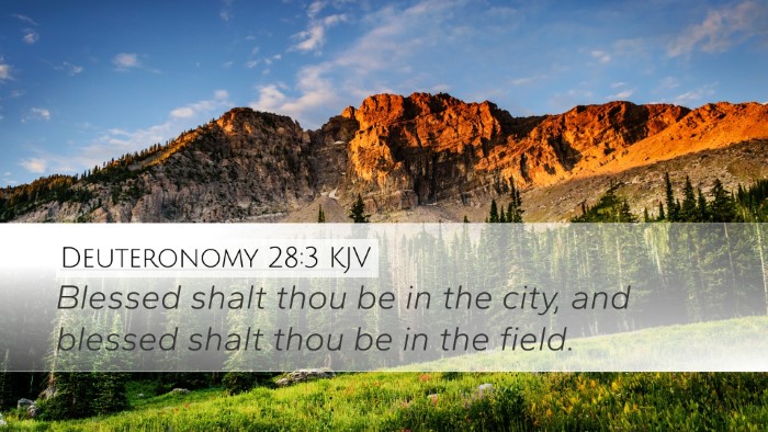 Deuteronomy 28:3 KJV Bible Verse Image
