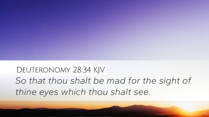 Deuteronomy 28:34 KJV Bible Verse Image