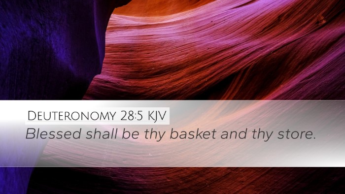 Deuteronomy 28:5 KJV Desktop Wallpaper - Blessed shall be thy basket and thy - Desktop Bible Verse Wallpaper