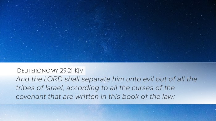 Deuteronomy 29:21 KJV Bible Verse Image