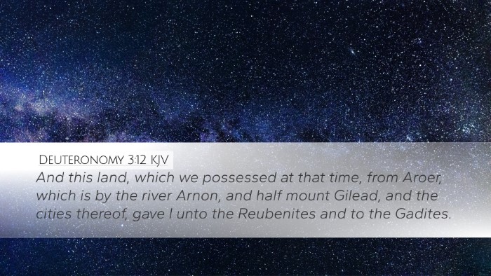 Deuteronomy 3:12 KJV Bible Verse Image