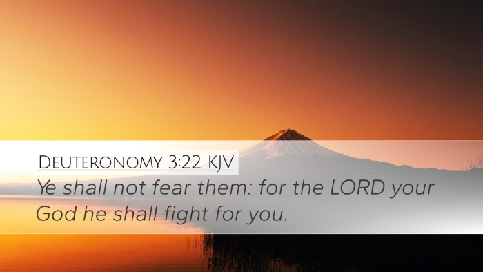Deuteronomy 3:22 KJV Bible Verse Image