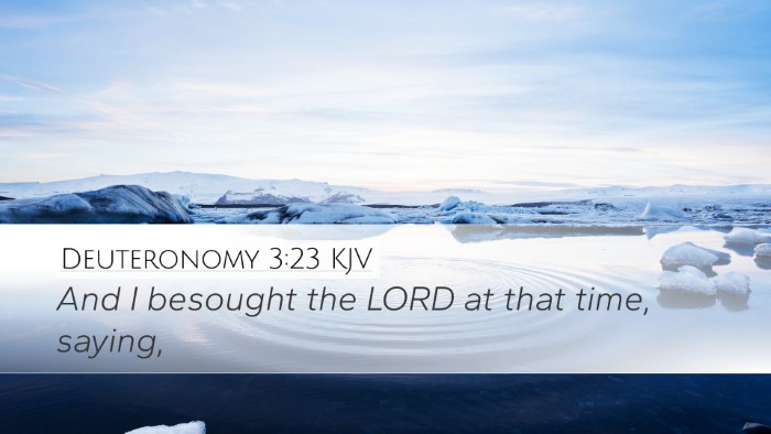 Deuteronomy 3:23 KJV Bible Verse Image