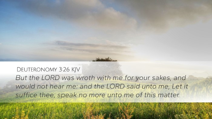 Deuteronomy 3:26 KJV Bible Verse Image
