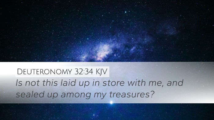 Deuteronomy 32:34 KJV Bible Verse Image