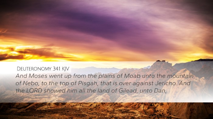Deuteronomy 34:1 KJV Bible Verse Image