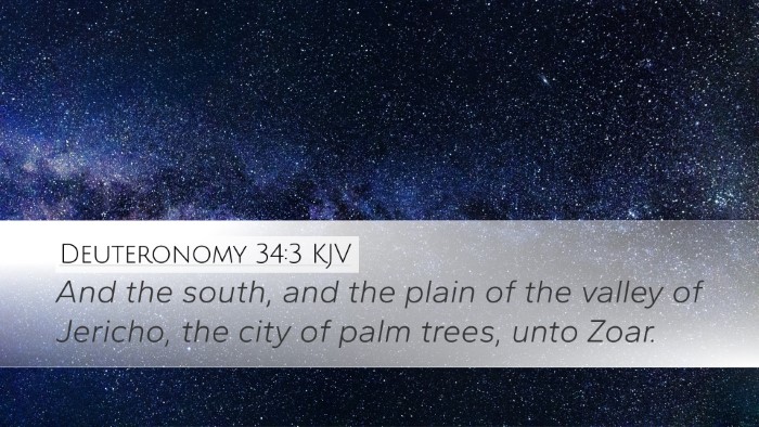 Deuteronomy 34:3 KJV Bible Verse Image