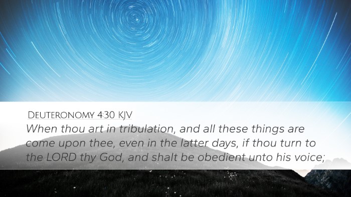 Deuteronomy 4:30 KJV Bible Verse Image