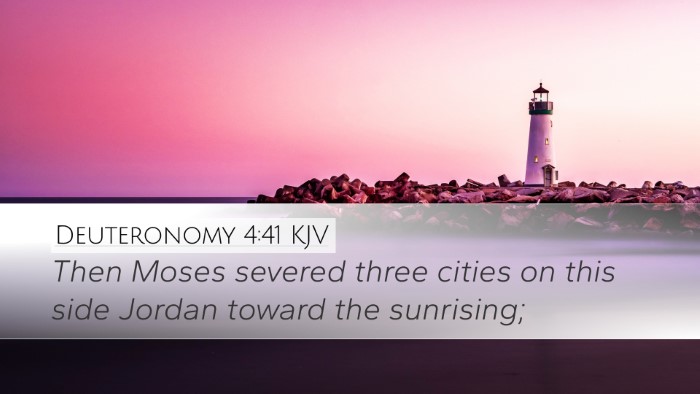 Deuteronomy 4:41 KJV Desktop Wallpaper - Then Moses severed three cities on this side - Desktop Bible Verse Wallpaper