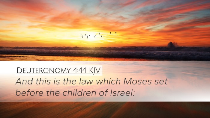 Deuteronomy 4:44 KJV Desktop Wallpaper - And this is the law which Moses set before the - Desktop Bible Verse Wallpaper