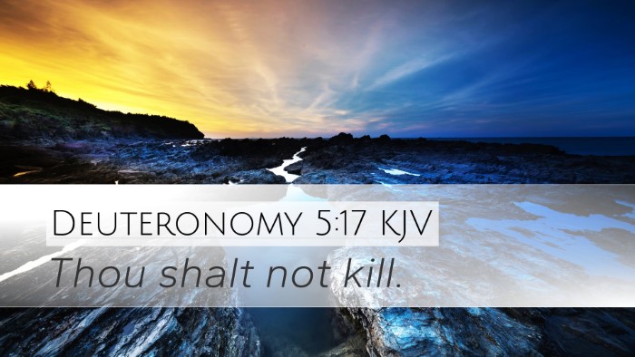 Deuteronomy 5:17 KJV Bible Verse Image