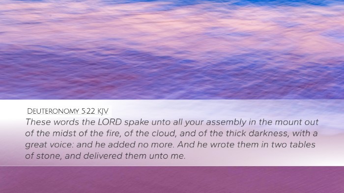 Deuteronomy 5:22 KJV Bible Verse Image