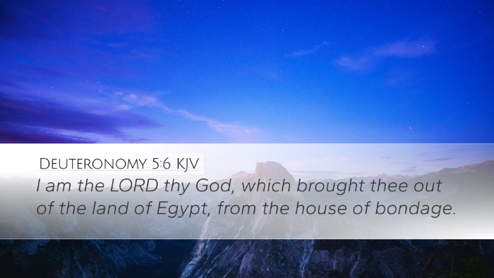 Deuteronomy 5:6 KJV Bible Verse Image
