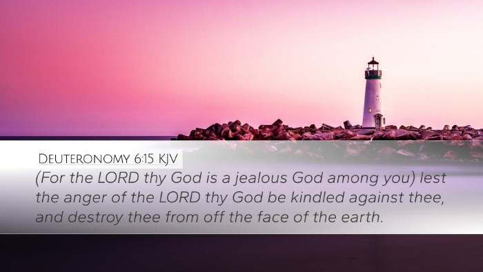 Deuteronomy 6:15 KJV Bible Verse Image