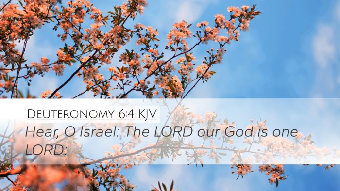 Deuteronomy 6:4 KJV Bible Verse Image