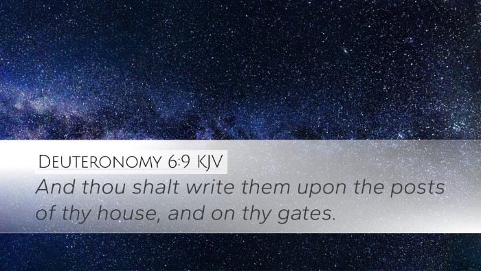 Deuteronomy 6:9 KJV Desktop Wallpaper - And thou shalt write them upon the posts of thy - Desktop Bible Verse Wallpaper
