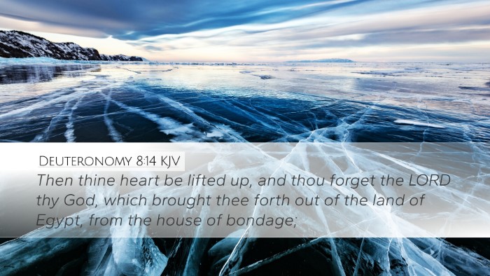 Deuteronomy 8:14 KJV Bible Verse Image