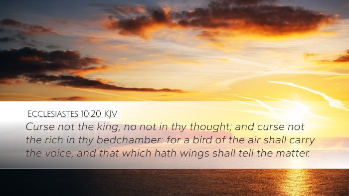 Ecclesiastes 10:20 KJV Bible Verse Image