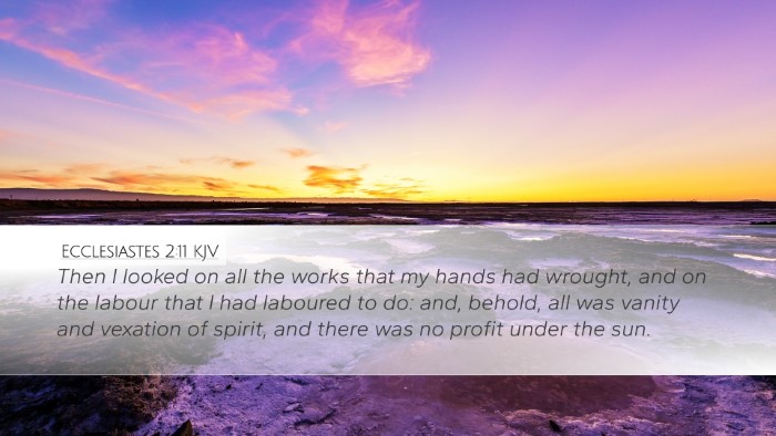 Ecclesiastes 2:11 KJV Bible Verse Image