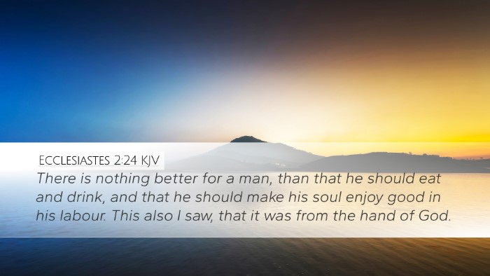 Ecclesiastes 2:24 KJV Bible Verse Image