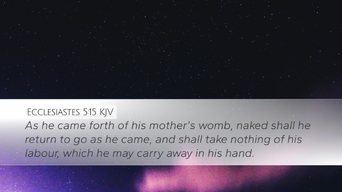 Ecclesiastes 5:15 KJV Bible Verse Image
