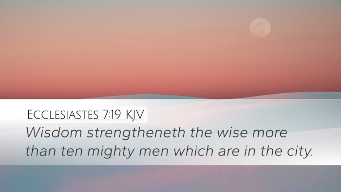Ecclesiastes 7:19 KJV Bible Verse Image