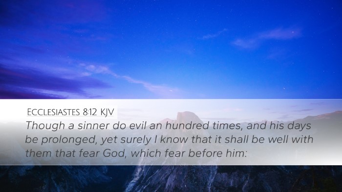 Ecclesiastes 8:12 KJV Bible Verse Image