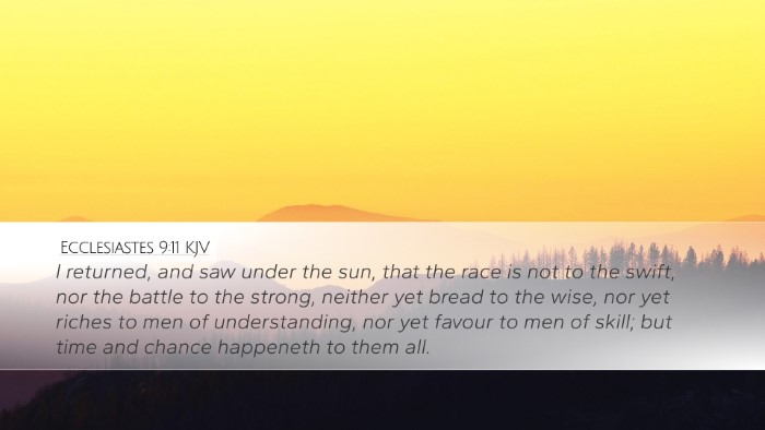 Ecclesiastes 9:11 KJV Bible Verse Image