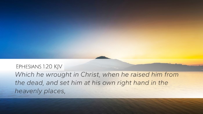 Ephesians 1:20 KJV Bible Verse Image