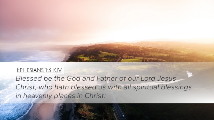Ephesians 1:3 KJV Bible Verse Image