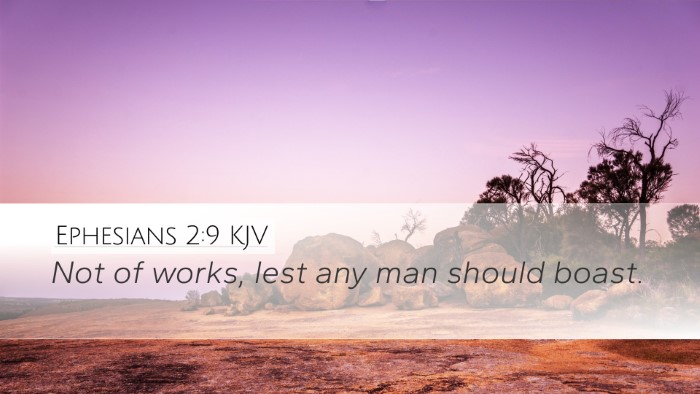 Ephesians 2:9 KJV Bible Verse Image