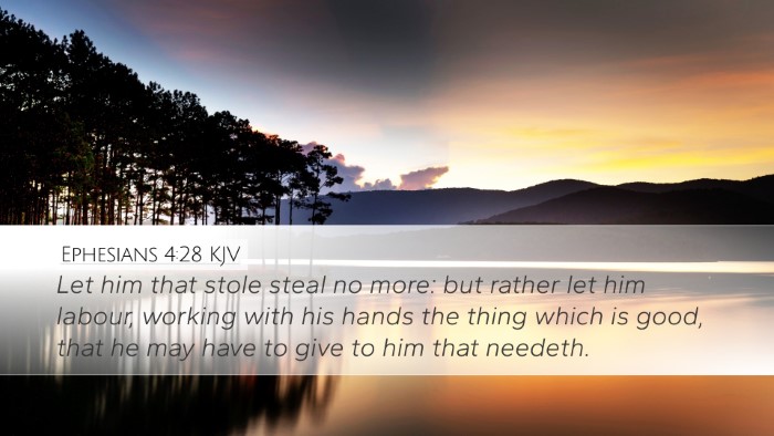 Ephesians 4:28 KJV Bible Verse Image