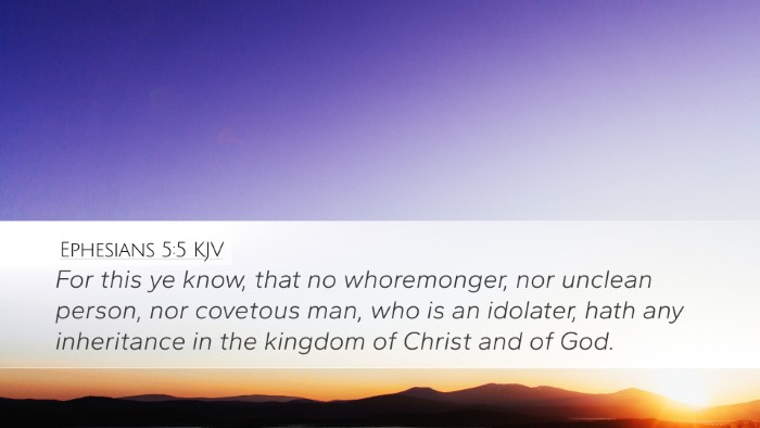Ephesians 5:5 KJV Bible Verse Image
