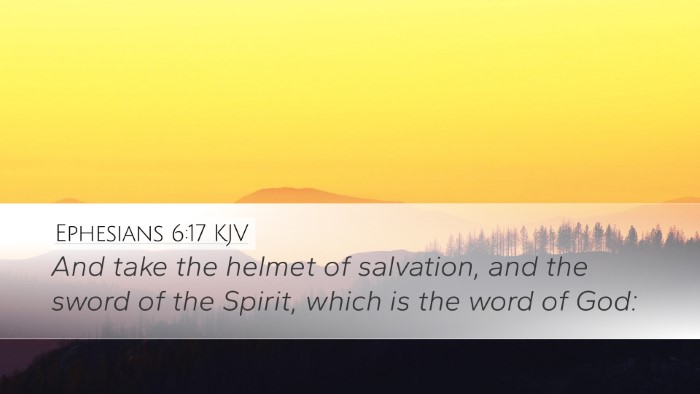 Ephesians 6:17 KJV Bible Verse Image