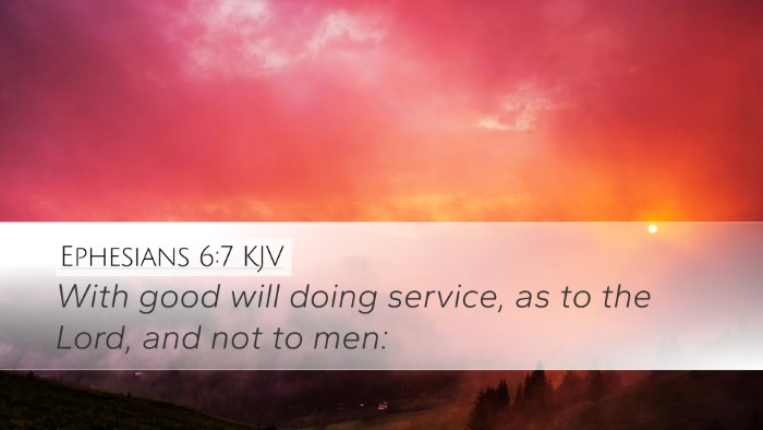 Ephesians 6:7 KJV Desktop Wallpaper - With good will doing service, as to the Lord, and - Desktop Bible Verse Wallpaper