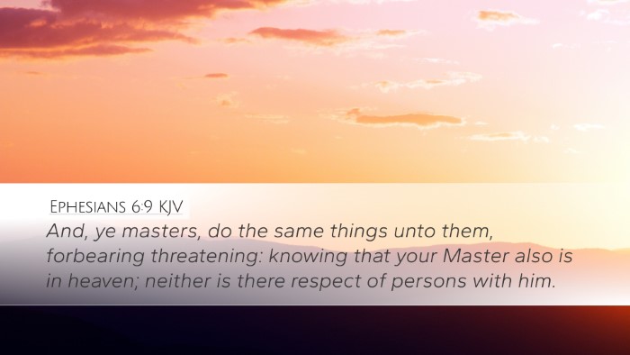 Ephesians 6:9 KJV Bible Verse Image