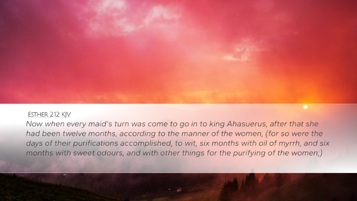 Esther 2:12 KJV Bible Verse Image