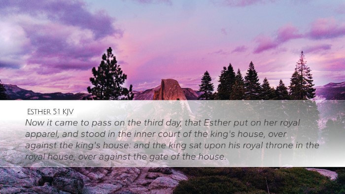 Esther 5:1 KJV Bible Verse Image