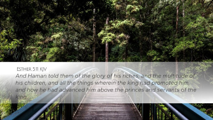 Esther 5:11 KJV Bible Verse Image