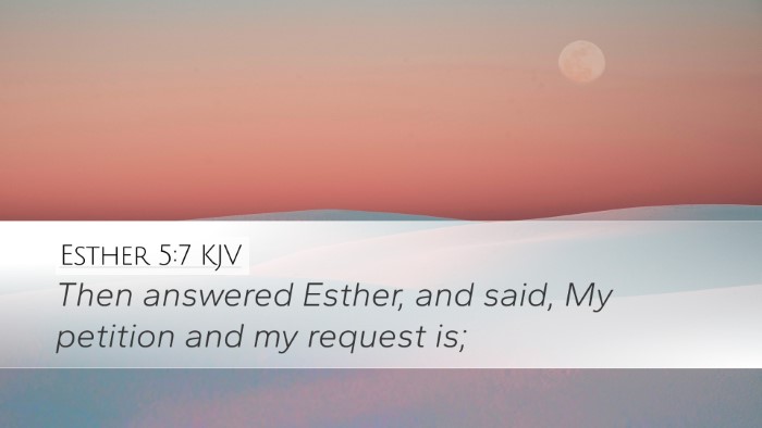 Esther 5:7 KJV Desktop Wallpaper - Then answered Esther, and said, My petition and - Desktop Bible Verse Wallpaper