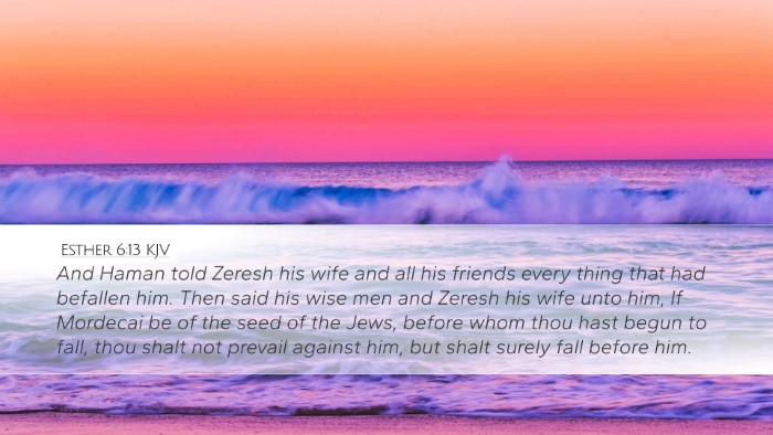 Esther 6:13 KJV Bible Verse Image