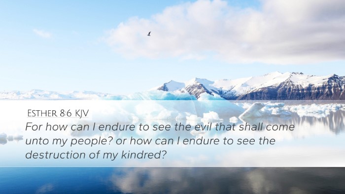 Esther 8:6 KJV Bible Verse Image