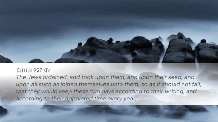 Esther 9:27 KJV Bible Verse Image